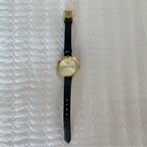 Kate Spade Watch - Gold Face with Black Leather Band